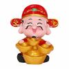 Rote Mini-Gott des Reichtums Figur Maskottchen-Stil Harzmaterial Harz-Maskottchen-Verzierungen Reichtums-Maskottchen Glücks-Accessoires