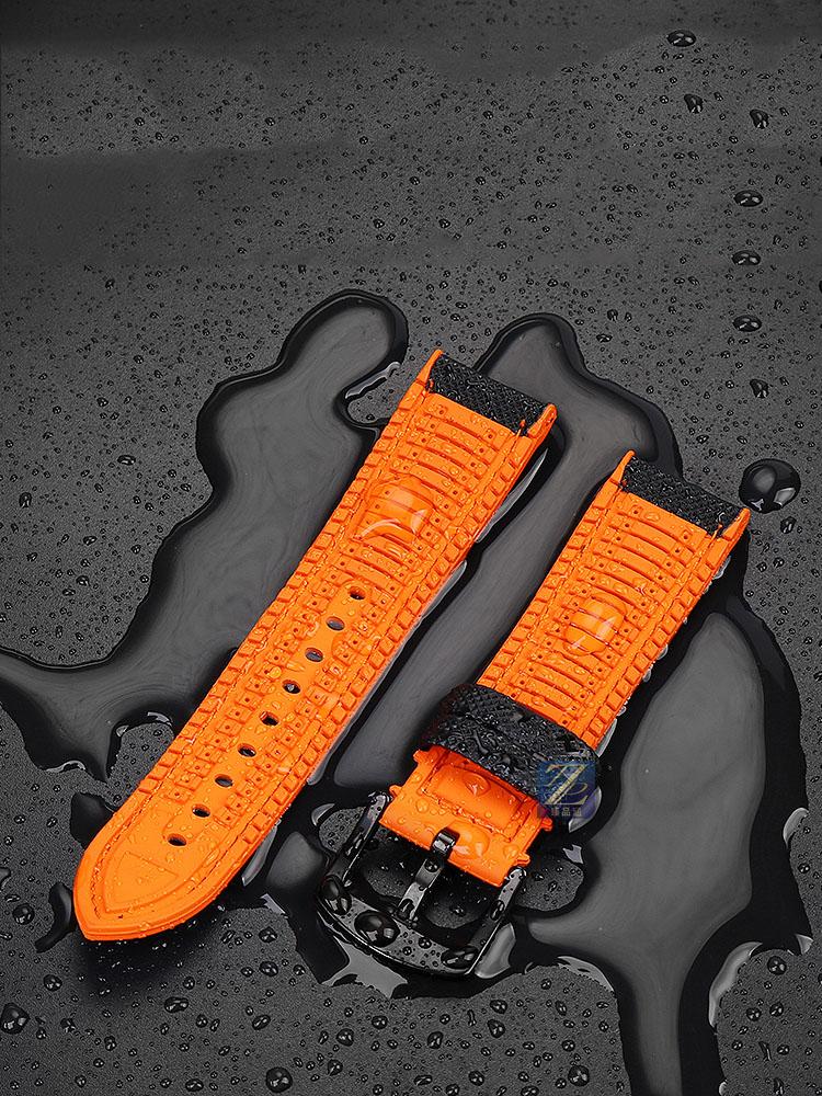 20mm 21mm 22mm 23mm 24mm Unisex Hochwertiges Nylon-Gummi-Unterband Wasserdichtes Uhrenarmband für jede Uhrenmarke Herrenarmband