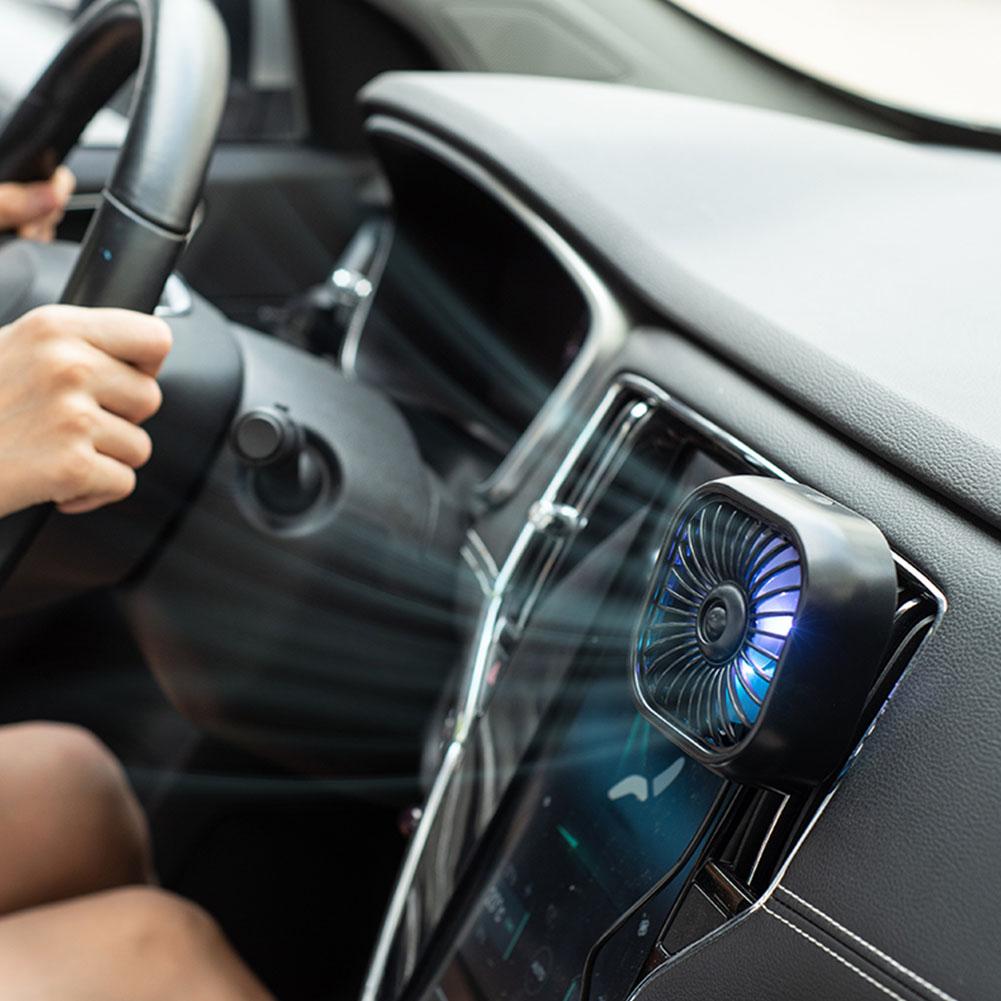 Malý ventilátor pro auto, velký nákladní vůz s USB, ventilátor pro chlazení klimatizace, chladicí výstup vzduchu, ventilátor pro interiér automobilu