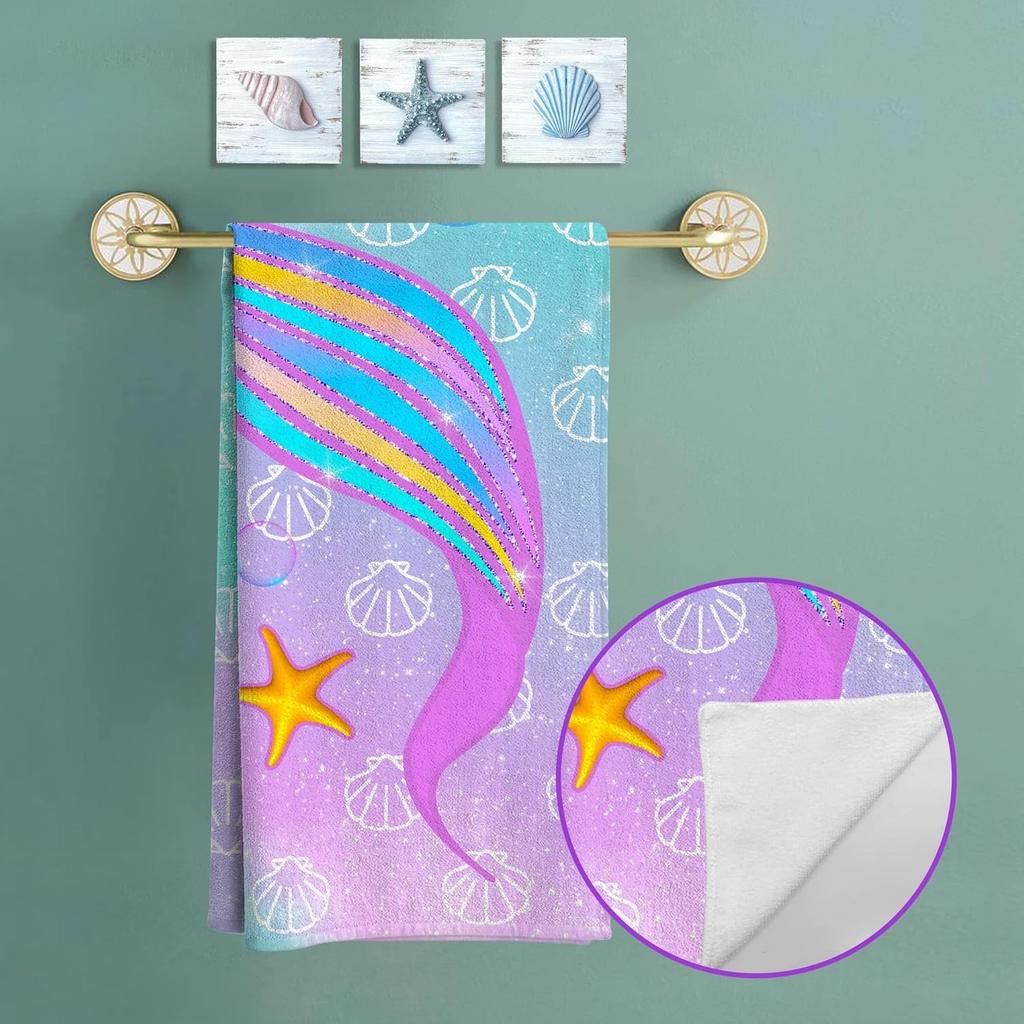 1PC Mermaid design Beach Towel for Children friends Gifts Towel Quick-Dry Towel For Bath Yoga Tourism Beach GYM Camping Swimming