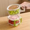 Large Drain Basket  Cute Fruit Basket Telescopic Water Filter 2-in-1 Thickened Dehydration Washing Vegetable Basket with Lid
