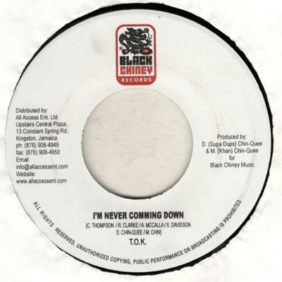 7inch Record T.O.K. / LINDO P - I'm Never Coming Down / The System NONE Black Chiney Re 2007 Jamaica Reggae, Ska & Dub Used
