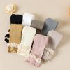 Hoge Taille Warme Leggings Kantafwerking Elastische Leggings Comfortabele Maillots Panty's Voor Meisjes