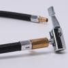 Inflator Hose Replacement Set, Tire Hose Adapter with Braided Line, Clip-On Chuck and 3 Brass Adapters for Refill