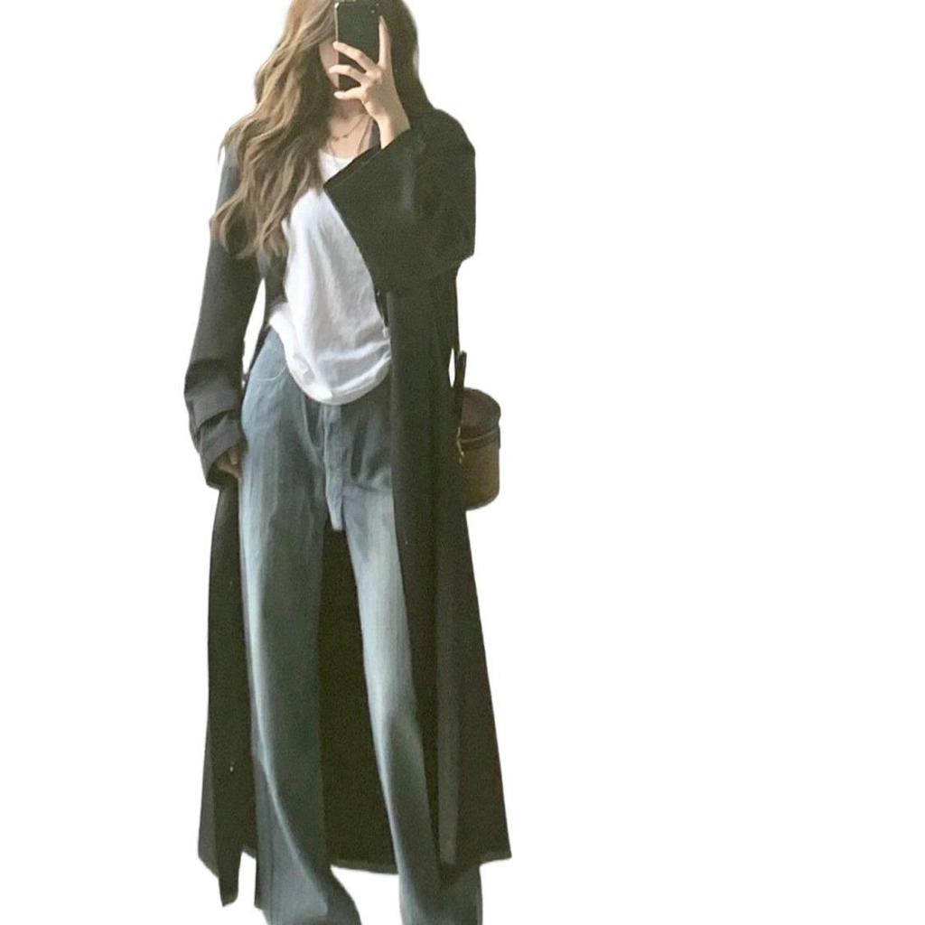 2025 Khaki pařížský trenčkot střední délky: Ležérní elegance inspirovaná Británií