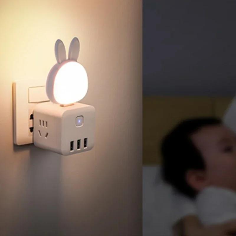 USB Night Lights Night Light Dormitory Bedside Book Lamp Eye Protection Student Study Reading Portable Direct Plug Night Light