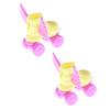 1Pair 3Cm Roller Skate Fancy Doll Shoes Toys For Girls Christmas Decorative