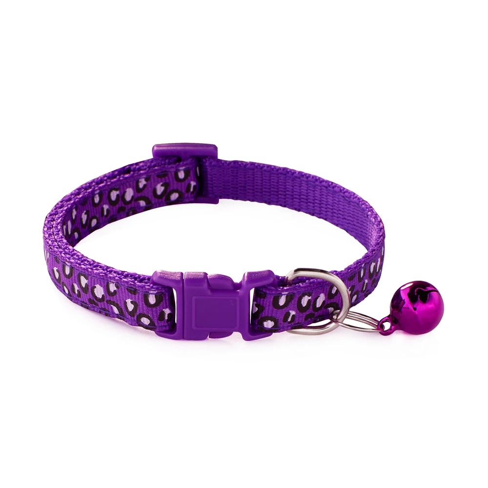 

Classic Leopard Print Pet Collar, Adjustable cat Collar with Bells To Prevent Loss Fashion dog Collar for Cats and Puppies Accessories