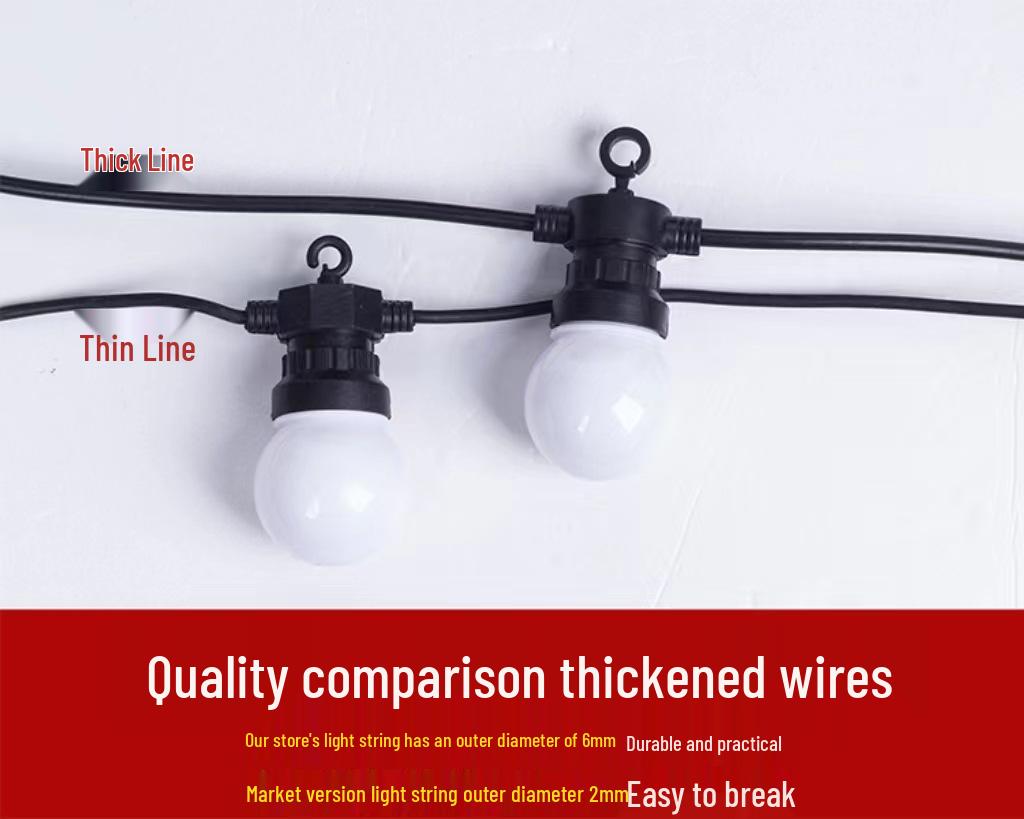G50 Outdoor Waterproof Solar Globe String Lights for Camping, Courtyard, Awning, Tent & Decorative Atmosphere.