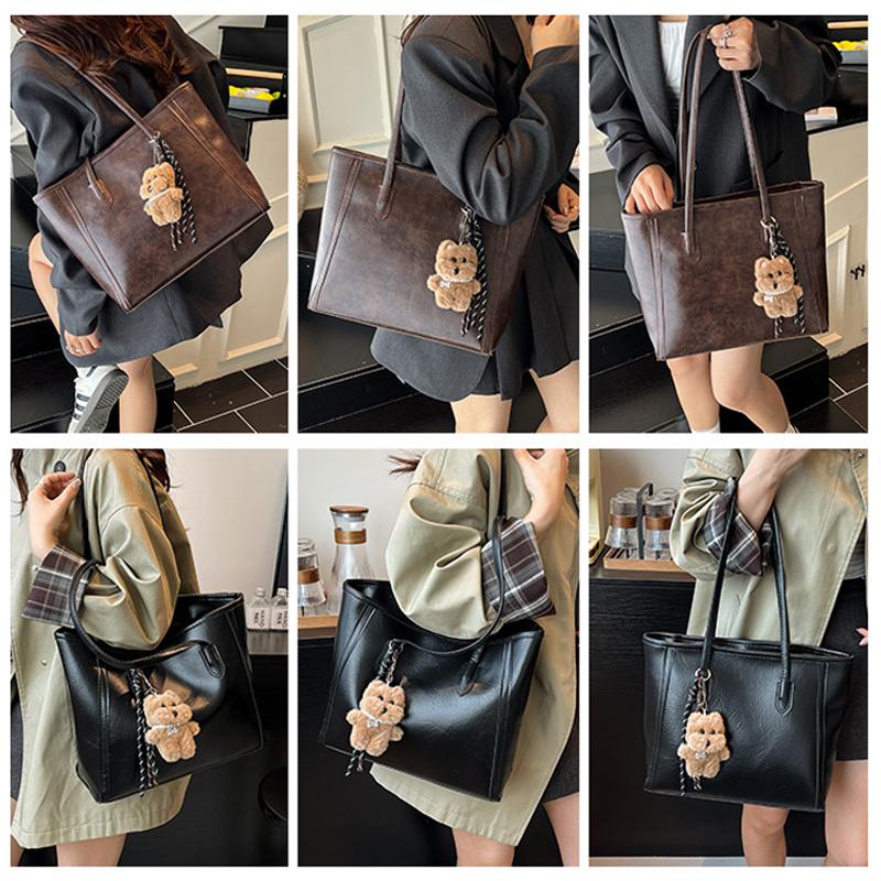 Tote Bag Women's Large-capacity Commuter Shoulder Bag Winter Fashion Trend Simple Handbag
