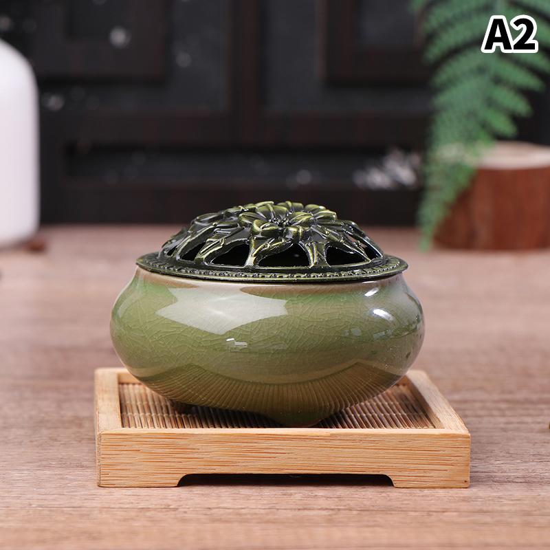 Ceramic Ice Cracking Incense Burner Coil Cone Stick Incense Burner Holder Home Ornaments Japanese Incense Burners Zen Decor 7