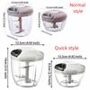 Portable Meat Mincer Easy Clean Garlic Chopper Cooking Accessories Vegetable Onion Cutter  Kitchen