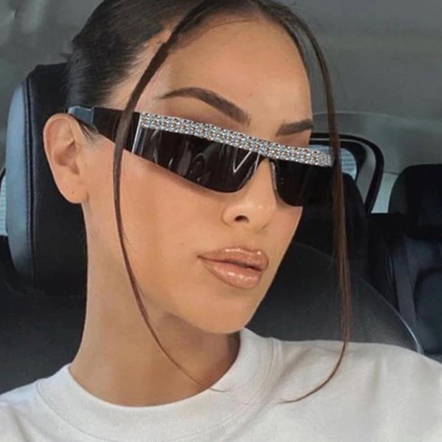 Card Chan Women's Luxury Brand Designer Diamond Sunglasses For Men Trend Sun Glasses Fashion Vintage Sport Shades Rimless Goggle Uv400 Cm
