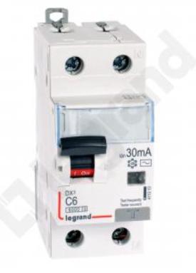 Differential Circuit Breaker 2P 6A C 0.03A Type AC P312 DX3 411010
