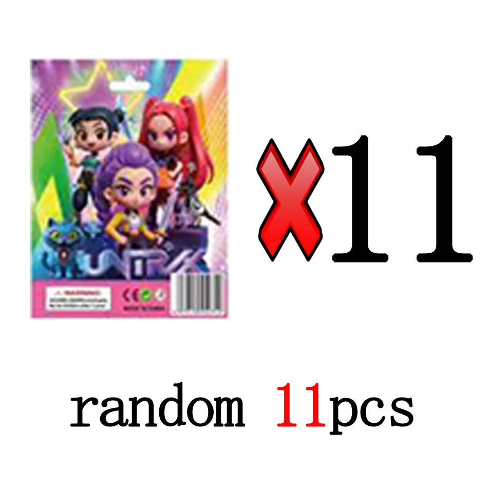 10pcs Kpop Demon Hunters Blind Box Action Figures Set Derpy Tiger Rumi Mira Zoey Sussy Collectible Dolls Figurines for Fans Gift