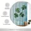 St. Patrick's Day Shamrock Shower Curtain, Green Clover & Hat Design, Machine Washable, Trendy Bath Decor