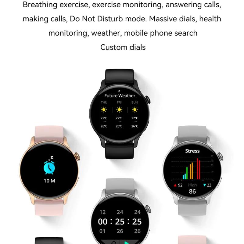 2025 Neue NFC Smartwatch Damen 466*466 Bildschirm GPS Track Sportuhren Damen Gesundheitsüberwachung Sprache Bluetooth Anruf Smartwatch Damen