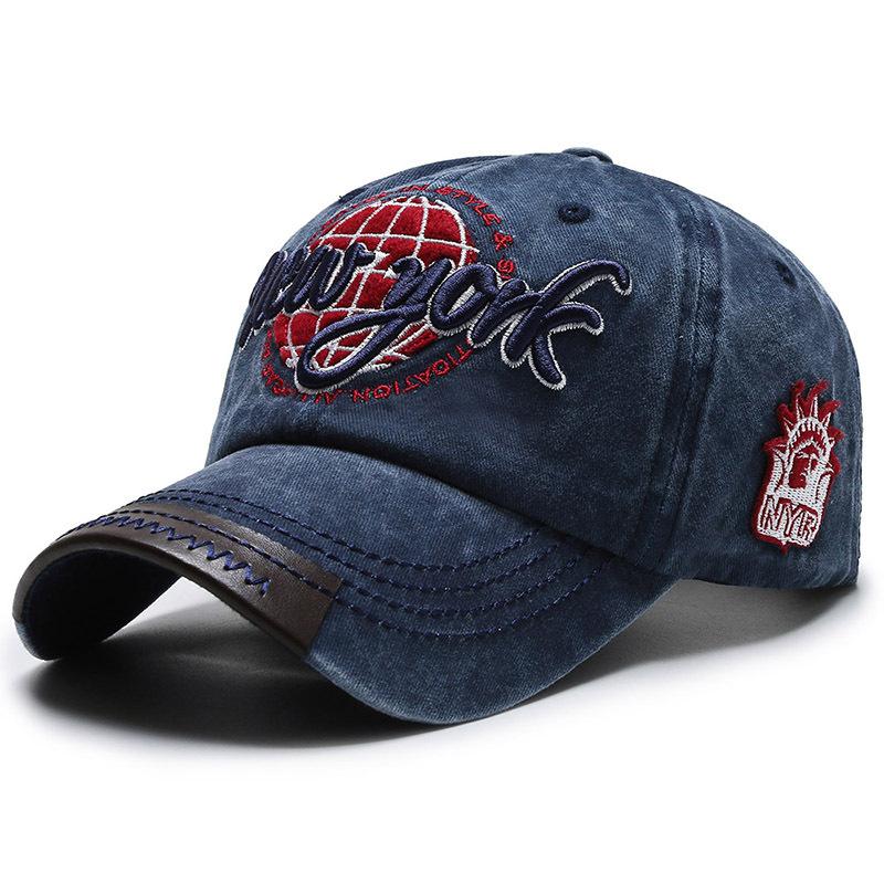 Hat Men's Washed Cloth Baseball Cap Embroidered Cap Joint Outdoor Sun Hat Spring and Autumn Casual Hat