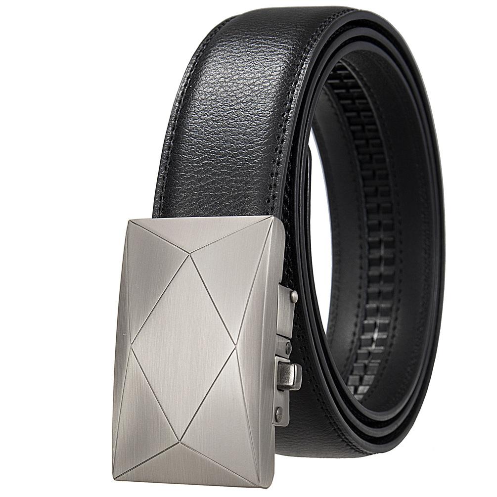 1Pcs Prismatic Men'S Belt Korean Version Tide Automatic Buckle Men'S Cowhide Belt Fashion Belt Ly36-1339-1