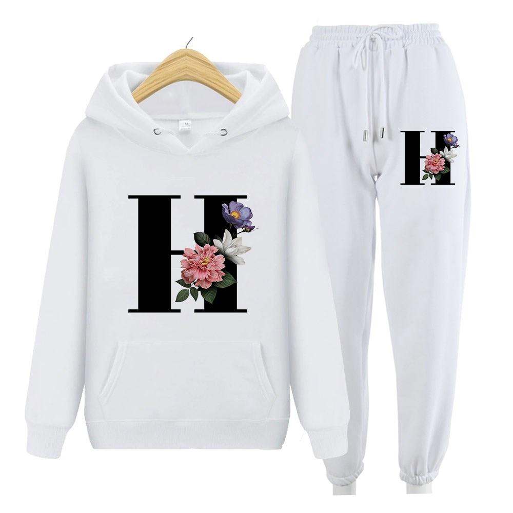 Women Sweatshirt Long Sleeve Hoodies Harajuku Hoodie Vintage Letters Print Sweatshirts Two Piece Sets Hoodies