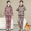 Women's Winter Velvet-Thickened Cotton Pants & Jacket Set for Middle-Aged and Elderly – Warm Two-Piece Outfit