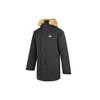 Down Parka Outdoor Solid Color Mid-length Hooded Stay Warm Down Jacket Black Men's H20761