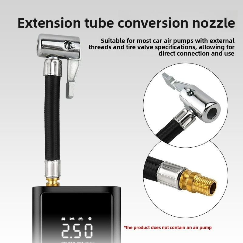 For STONEGO Car Tire Inflator Hose Inflatable Air Pump Extension Tube Adapter Twist Tyre Connection Locking Air Chuck