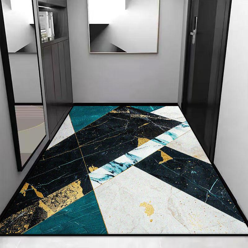 Nordic Geometric Style Carpet Luxury Bedroom Decoration Rugs Sofa Side Carpets for Living Room Lounge Short Velvet Floor Mat