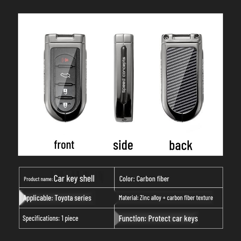 Kompatibelt metallnyckelfodral för Toyota Daihatsu Tanto La600S/610S/150S och Proton Perodua