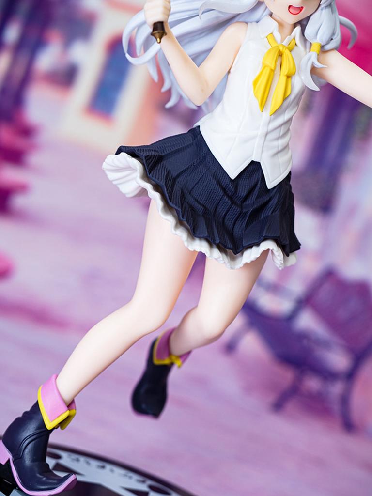 20CM Anime Majo no Tabitabi Elaina Figure PVC Standing Sakura Demon Irena Model Toys Desktop Ornaments Gifts