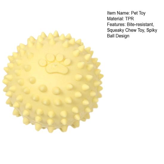 Spiky Ball Dog Toy Squeaky Dog Chew Toy Interactive Puppy Teething Toy Teeth Cleaning Toy for Training Fetch Anxiety Relief