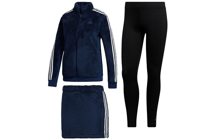Adidas Casual Suits Women s College Navy Stand Collar Moderate Short GM1481 L