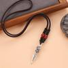 Retro woven dog tooth necklace men's and women's long niche personalized wolf tooth pendant pendant sweater chain accessories