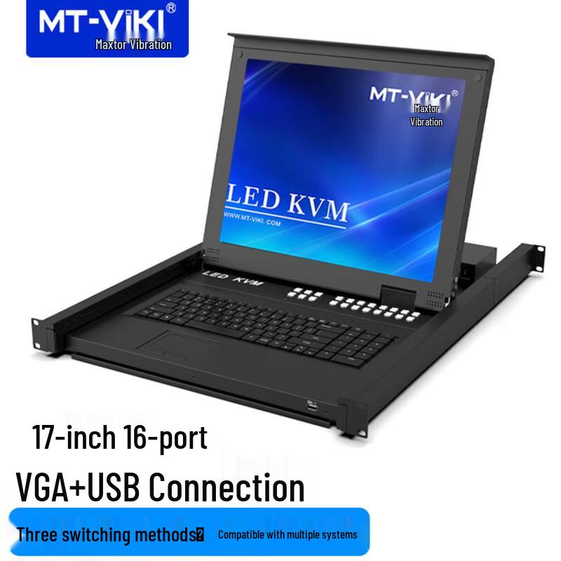 MT-viki 17-inch KVM Switch with Integrated LED Display