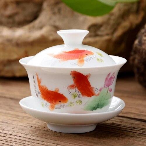WHYOU Mini 80ml Tea Tureen Cup of Tea Business Gift Chinese Style High Quality Tableware Tea Set Kung Fu Accessories