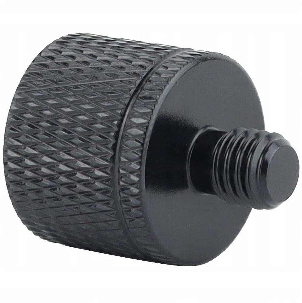 Adapter sleeve reduction 1/4" to M6 tripod aluminum black 20 mm