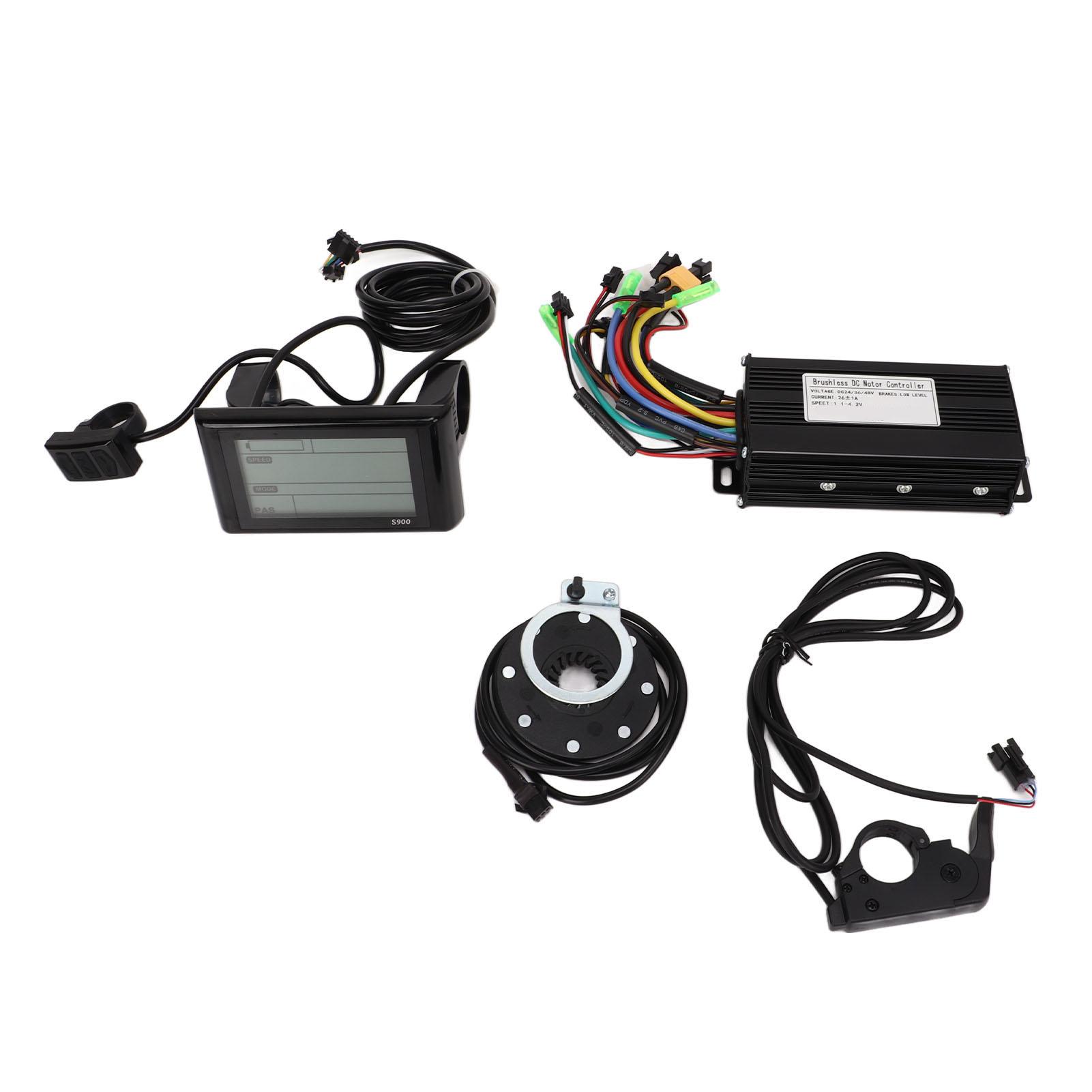 Электровелосипед 24В 36В 48В 3 режима Контроллер двигателя Комплект Ручка газа Большой палец PAS ЖК-дисплей Набор контроллеров