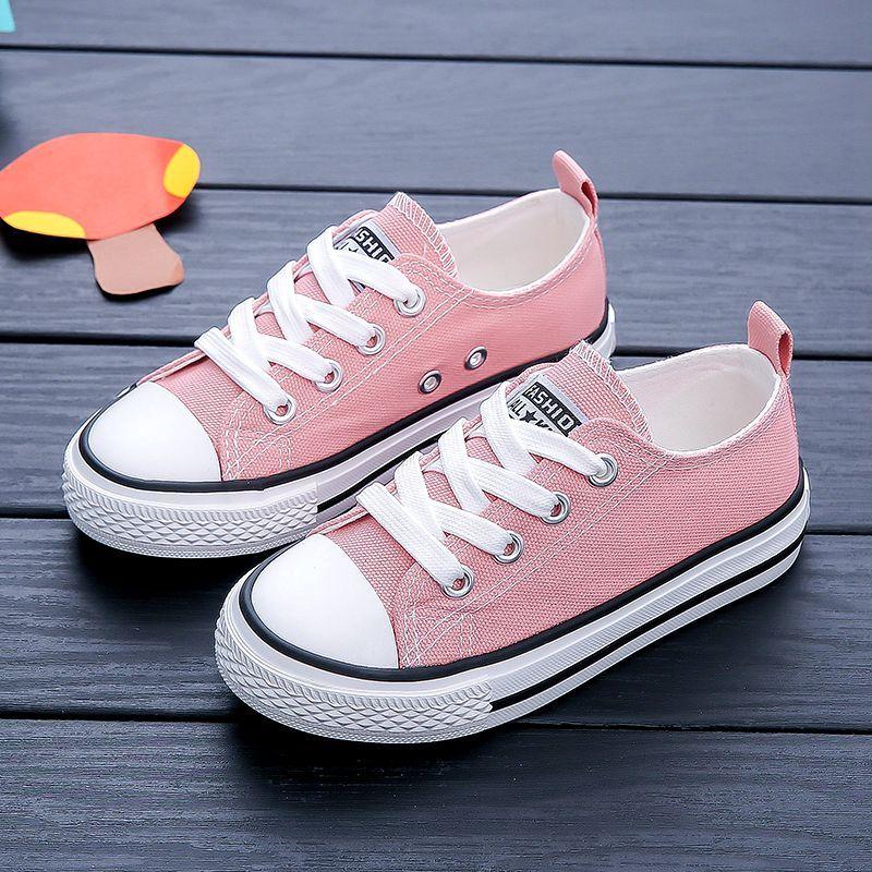 Eltern-Kind-Schuhe Jungen und Mädchen Schnürschuhe Kleine weiße Kinder Casual Canvas Schuhe Baby Sneakers Sneakers