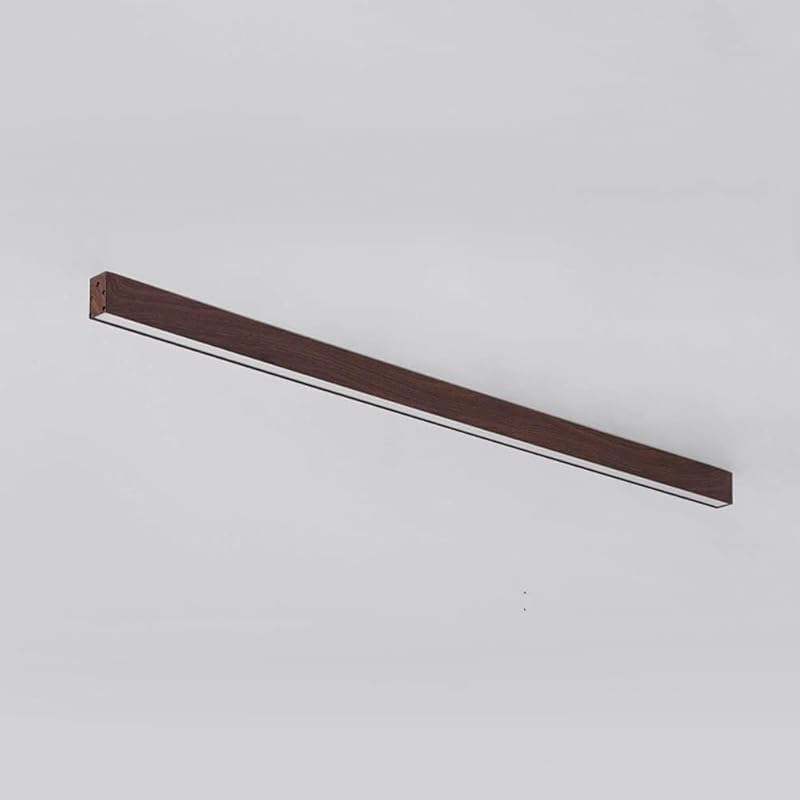 Wood LED Ceiling Lamp Linear Flush Mount Ceiling Light Fixture Long Strip Dimmable Ceiling Light Farmhouse Ceiling Light for Hallway Balcony Entryway