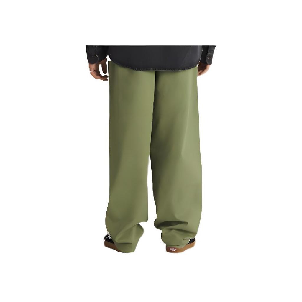 Vans Range Solid Color Loose Fit Tapered Comfortable Mid Waist Casual Pants Unisex Pants Dark-Green VN00000DZBF