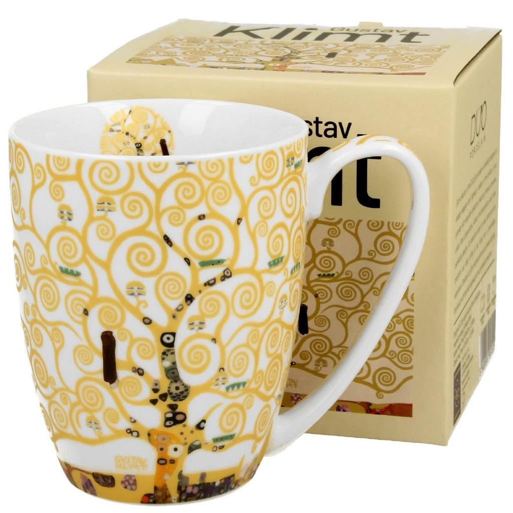 Porcelanowy Kubek Klimt Ecru Tree Of