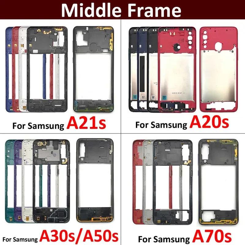 Phone Middle Frame For Samsung A21s A20s A30s A50s A70s Frame Housing Replacement Repair Parts