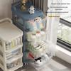 3-Tier Transparent Drawer Rolling Storage Cart