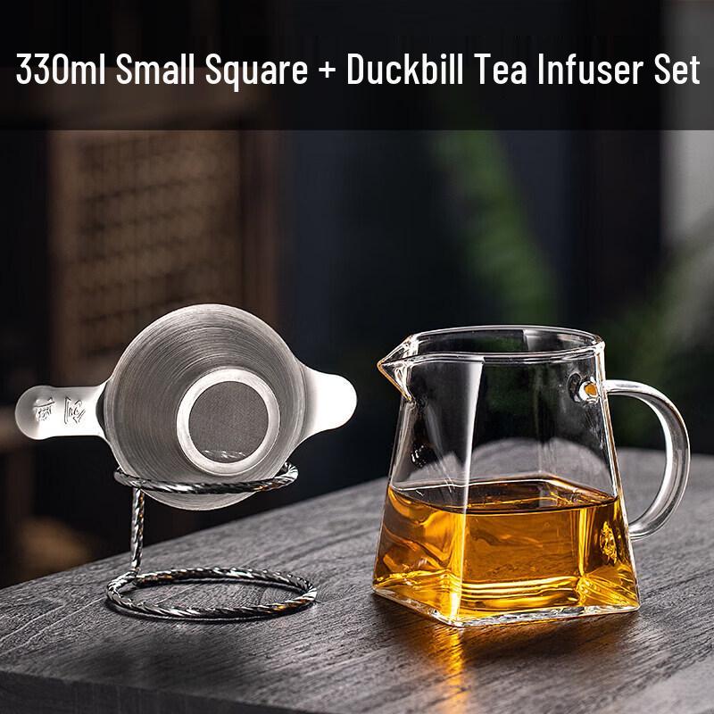QW Heat-Resistant Glass Fair Cup with Strainer