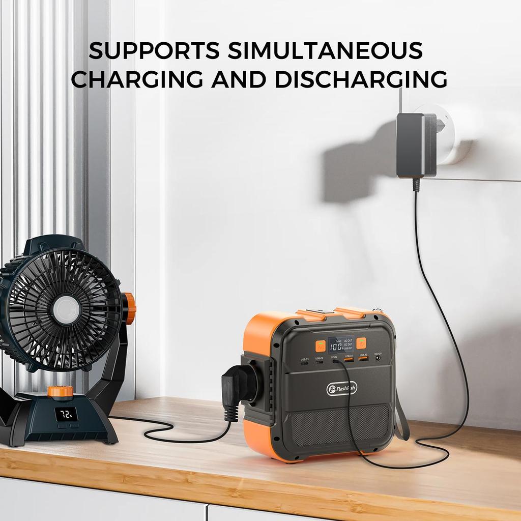 Flashfish A101 120W 97.68Wh 26400mAh Portable Power Station Backup Solar Generator for Outdoor Travel Camping Home