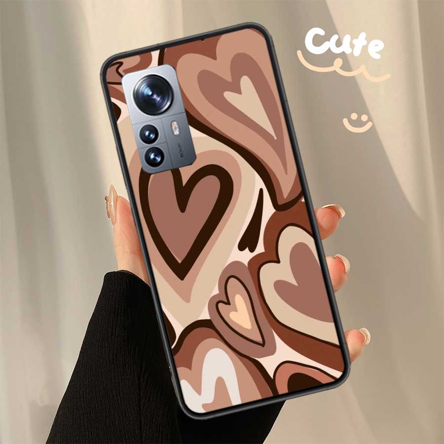Heart Circle Phone Case For Xiaomi Poco X6 X5 X4 X3 GT NFC M4 M5 Pro 5G M3 Mi Note 10 Lite F5 F4 F3 F2 F1 Capa Coque TPU Cover C