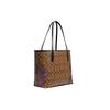New COACH City Canvas With Leather Tote Bag, Shopping Bag, Handbag, Shoulder Bag Women's Brown Purple 5697-IMROI