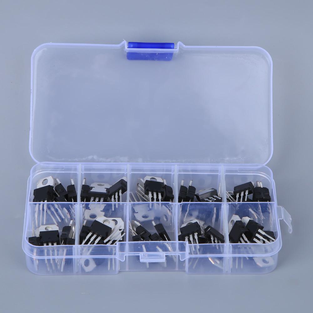 50PCS Voltage Regulator Transistor Kit Electronic Component Industrial Parts Electrical Supplies