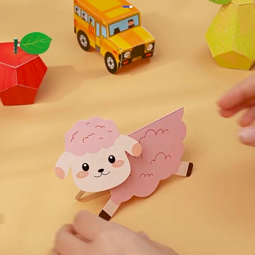 3D Three-dimensional Handmade Colored Paper Set Paper Diy Paper-cut Book  Kindergarten