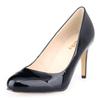Neue klassische Frauen Pumps Sexy Runde Zehen 9cm Mid Med Kitten High Heels Schuhe Frühling Marke Design Schwarz Rot Kleid Hochzeit Schuhe